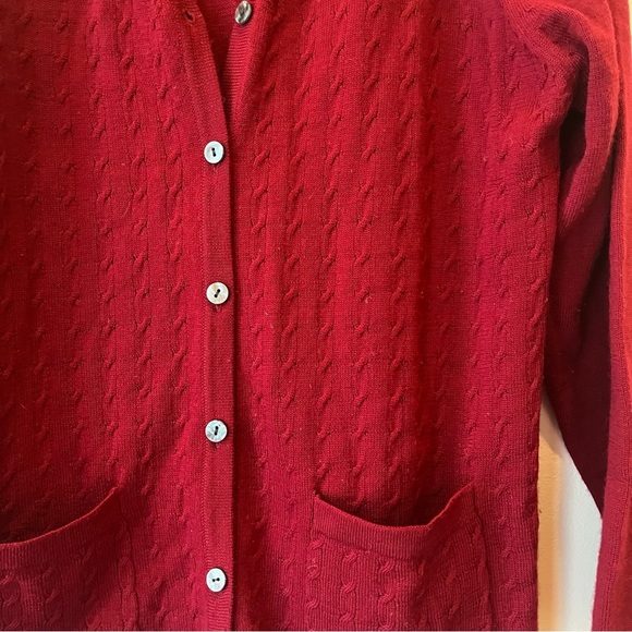 Tabi International cottagecore wool cable knit grandma preppy cardigan small - Picture 2 of 9